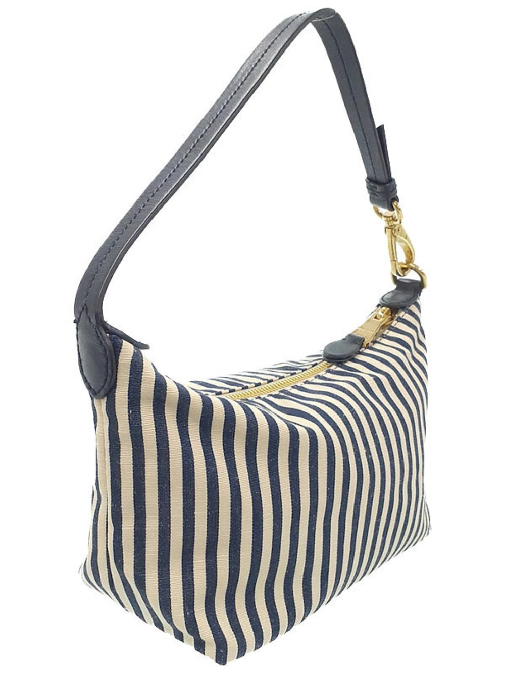Miu Miu navy Baltic beige Jacquard Striped blue Pouch Blue Tan